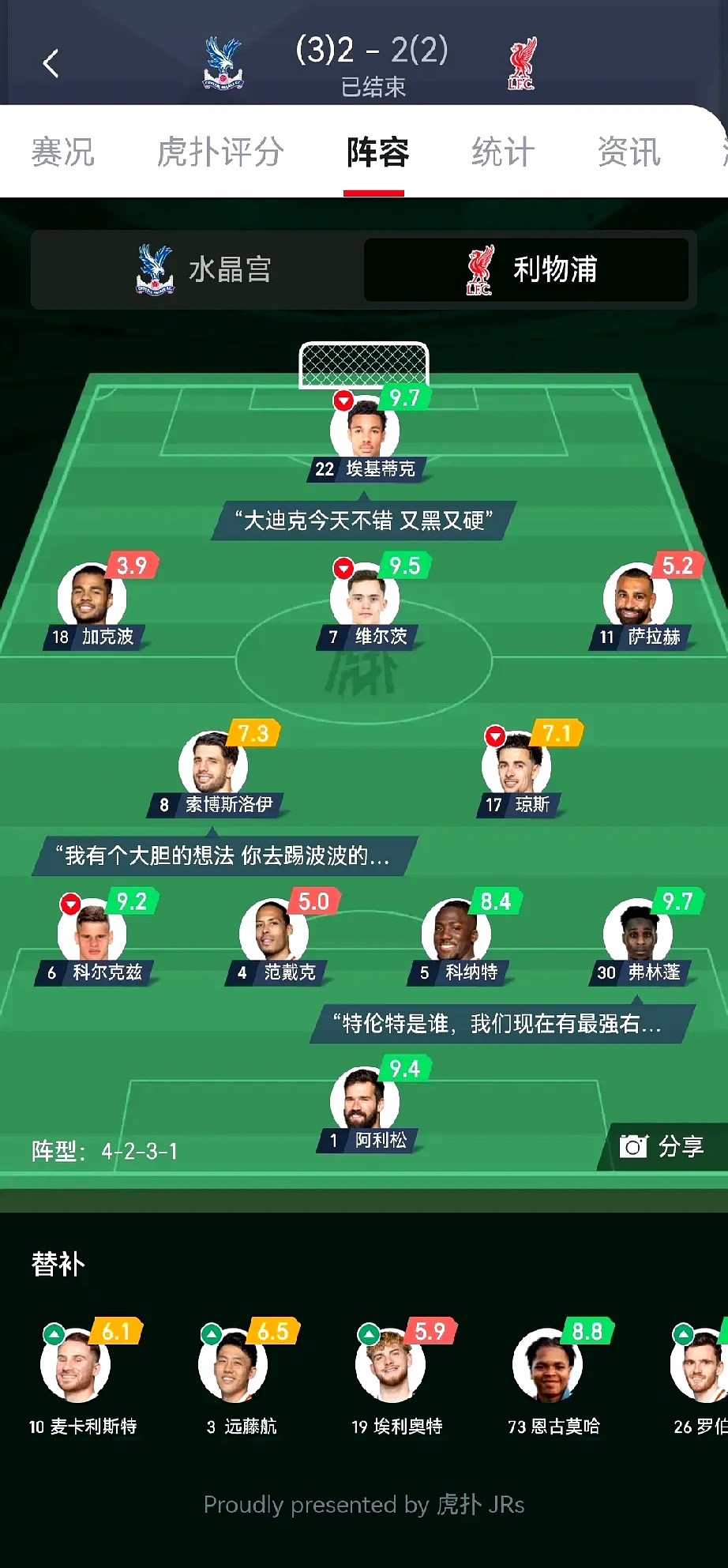 包含冲刺阶段罗马调整名单广东宏远调整名单备战欧冠，媒体一致点评：利物浦怒砍60分的词条